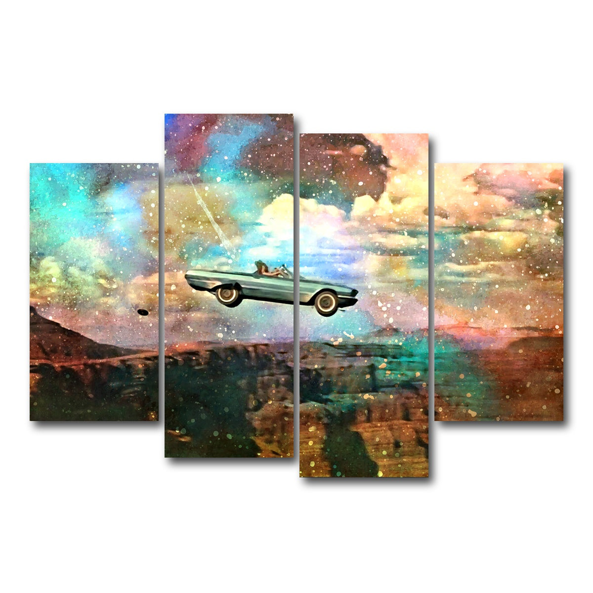 AUTO-MOCKUP WHITE | Thelma & Louise | 4 Piece | Gallery Wrap Canvas | group=4_short