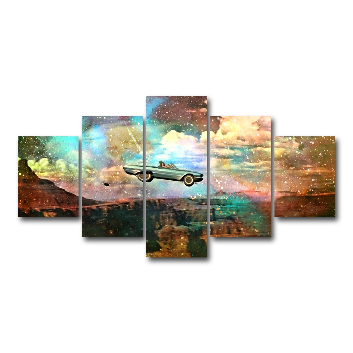 AUTO-MOCKUP WHITE | Thelma & Louise | 5 Piece | Gallery Wrap Canvas | group=5_short