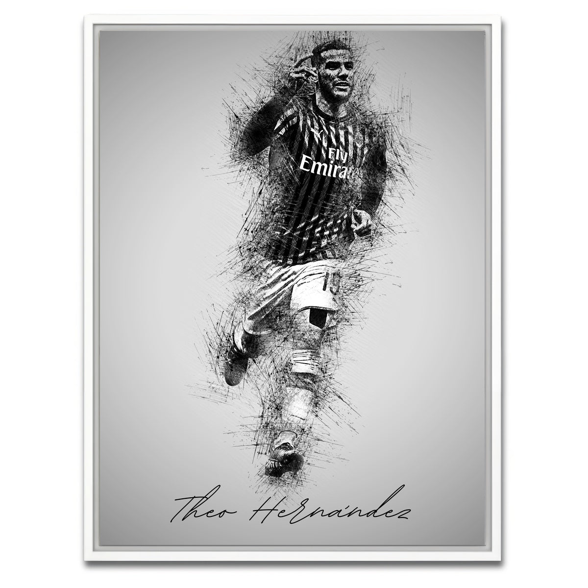 AUTO-MOCKUP WHITE | Theo Hernandez | 1 Piece | White Framed Canvas | group=3x4
