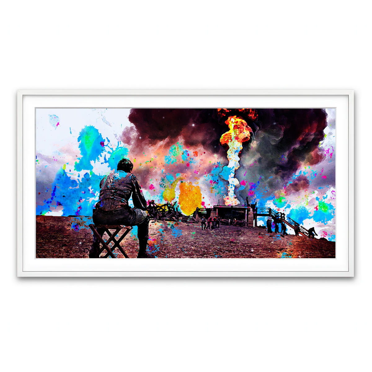 Framed Print 2x1 White