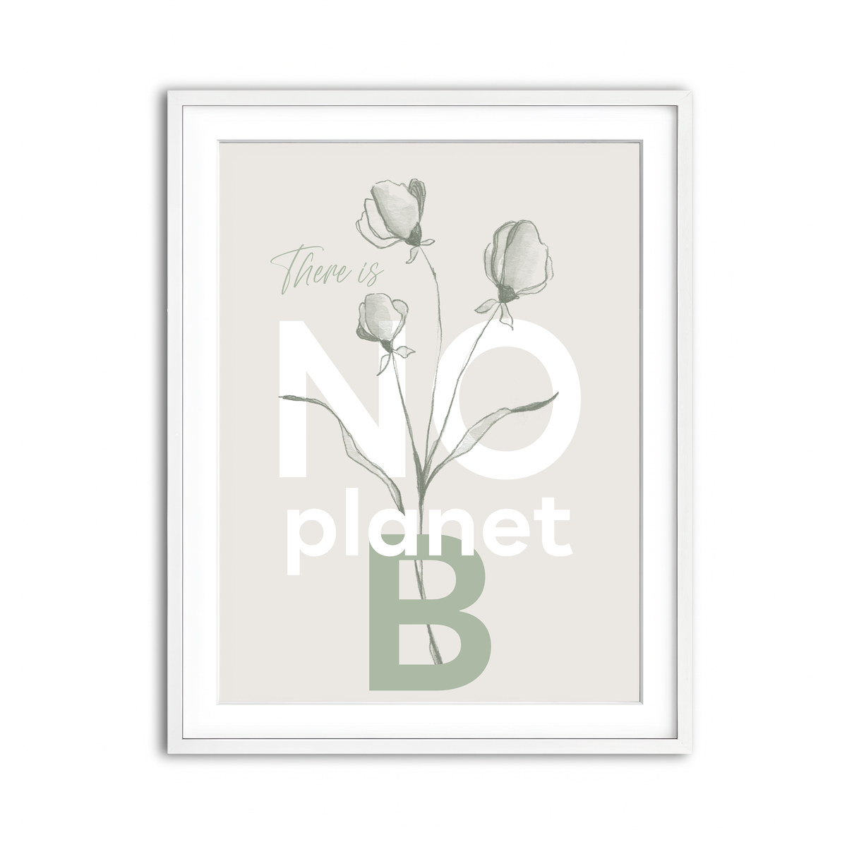 Framed Print 3x4 White