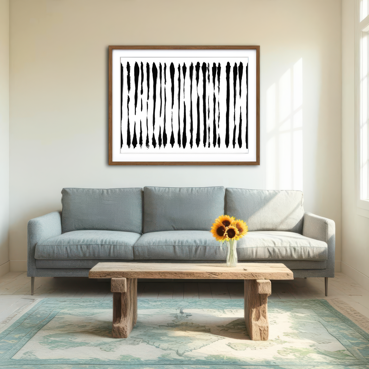 AUTO-MOCKUP ROOM | Thin Line Black Wall Art