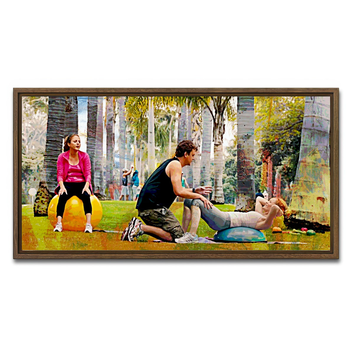 AUTO-MOCKUP WHITE | This is 40 Workout | 1 Piece | Walnut Framed Canvas | group=2x1