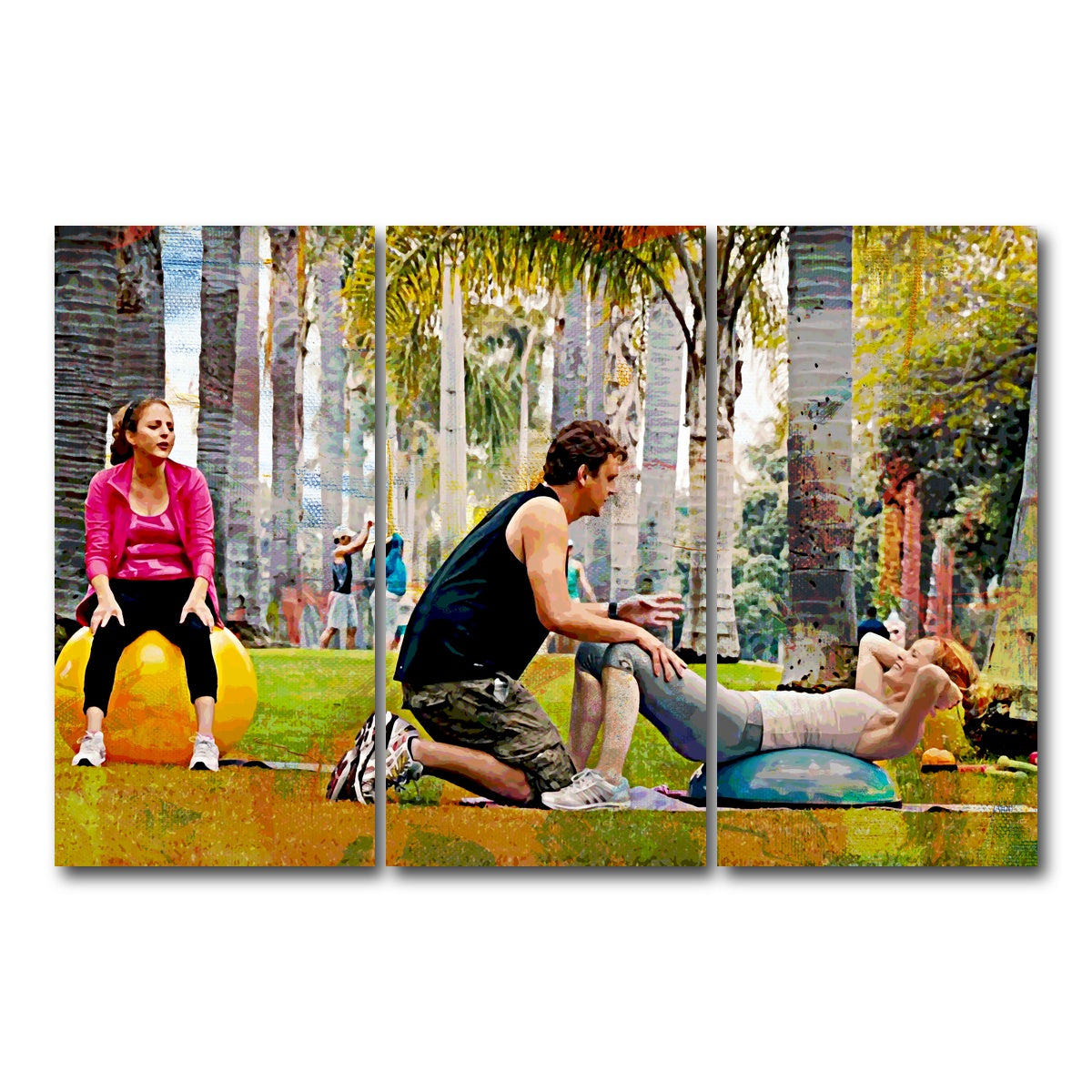 AUTO-MOCKUP WHITE | This is 40 Workout | 3 Piece | Gallery Wrap Canvas | group=12x24