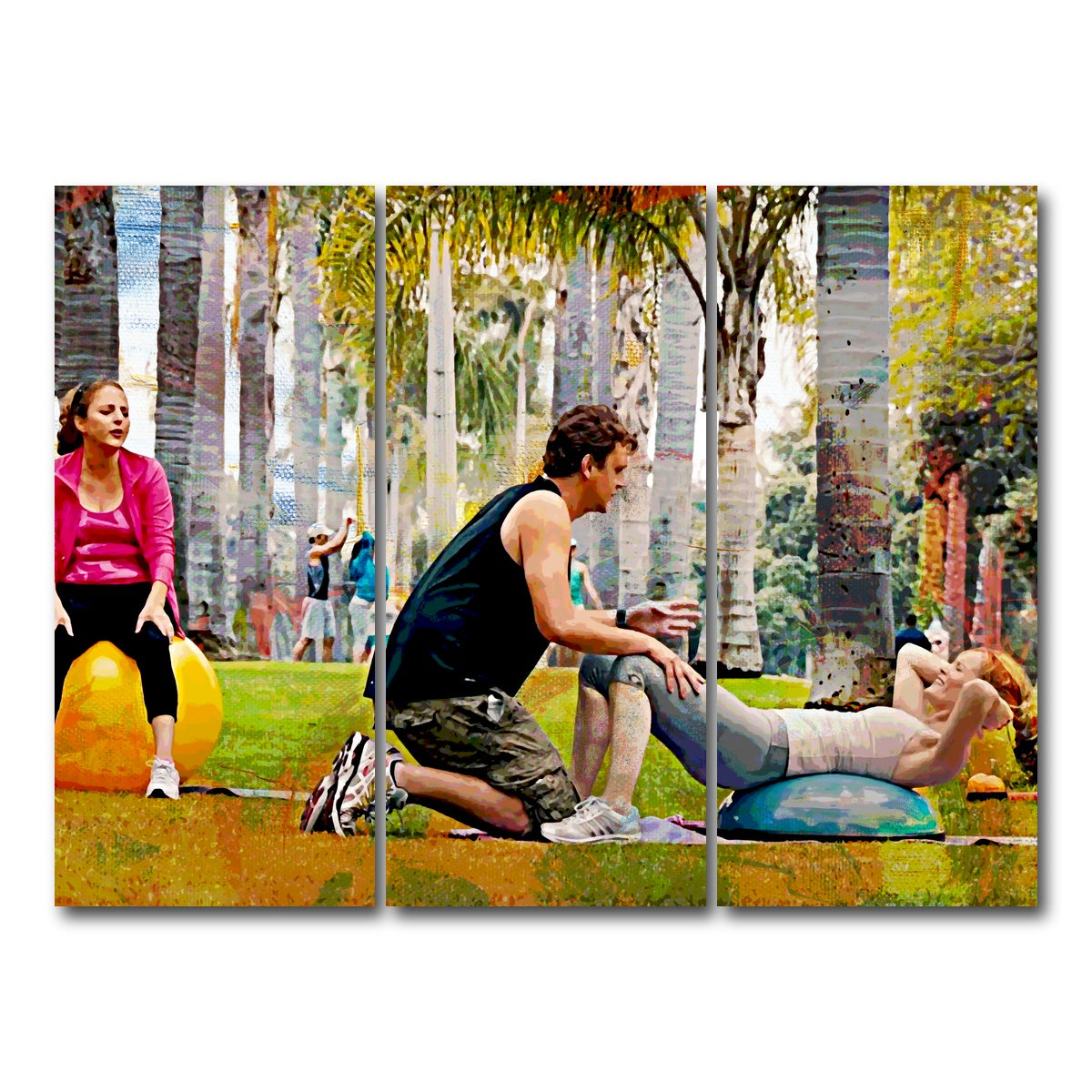 AUTO-MOCKUP WHITE | This is 40 Workout | 3 Piece | Gallery Wrap Canvas | group=8x18