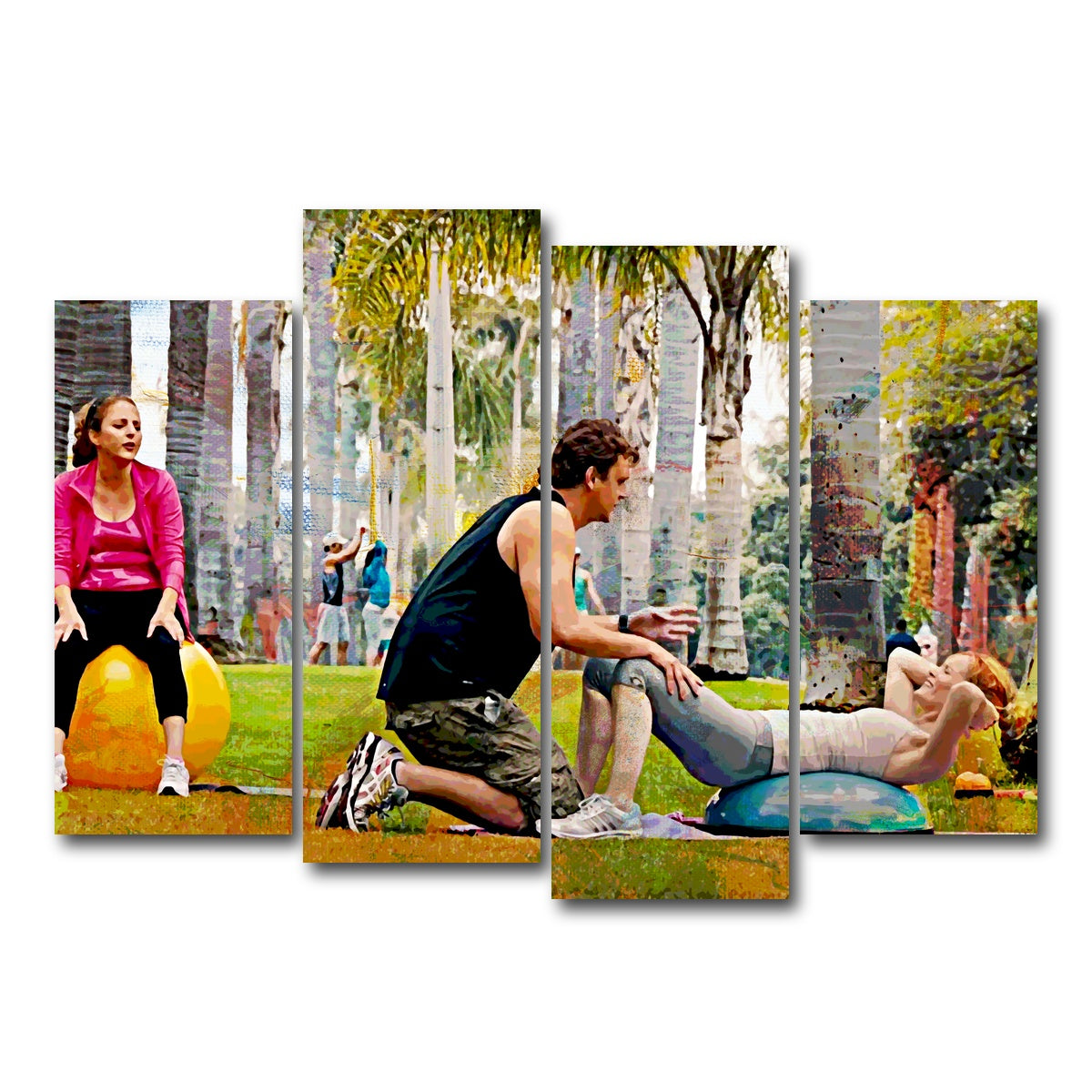 AUTO-MOCKUP WHITE | This is 40 Workout | 4 Piece | Gallery Wrap Canvas | group=4_normal