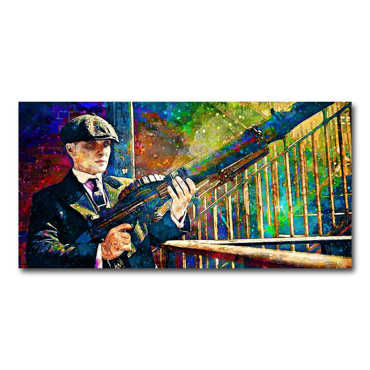 AUTO-MOCKUP WHITE | Thomas Shelby - Lewis Gun | 1 Piece | Gallery Wrap Canvas | group=2x1