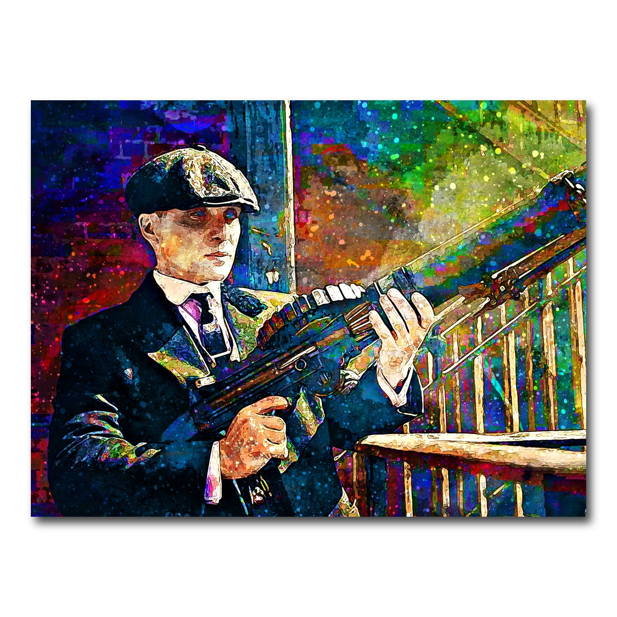 AUTO-MOCKUP WHITE | Thomas Shelby - Lewis Gun | 1 Piece | Gallery Wrap Canvas | group=4x3