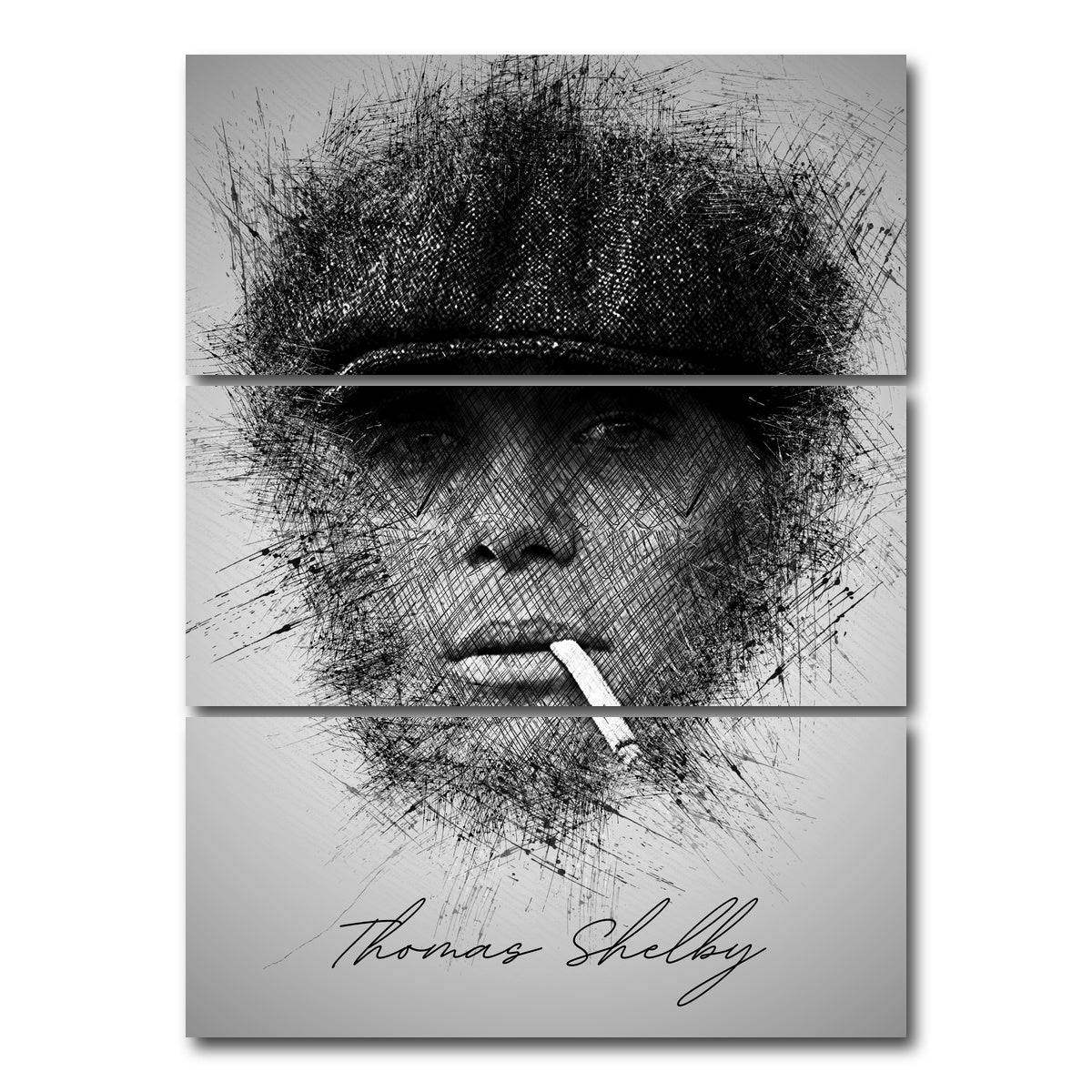 AUTO-MOCKUP WHITE | Thomas Shelby | 3 Piece | Gallery Wrap Canvas | group=8x18_stacked