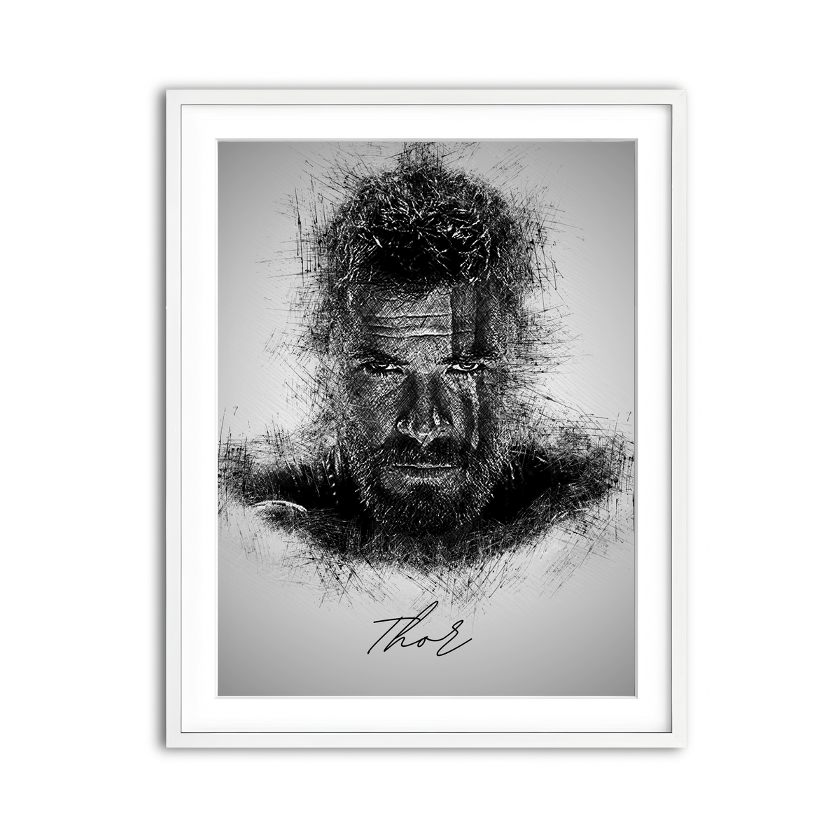 Framed Print 3x4 White