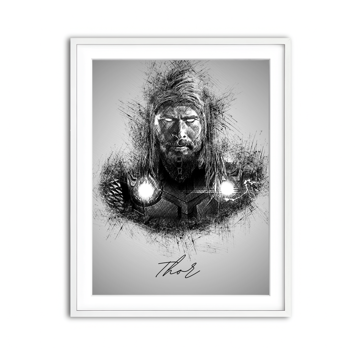 Framed Print 3x4 White