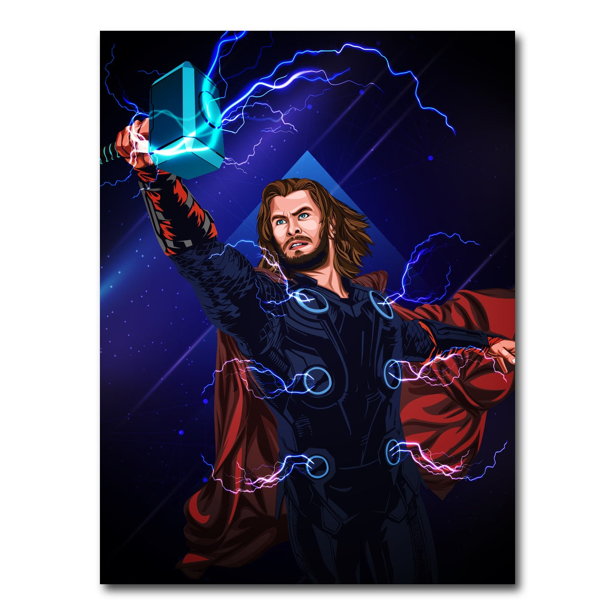 AUTO-MOCKUP WHITE | Thor With Hammer | 1 Piece | Gallery Wrap Canvas | group=3x4