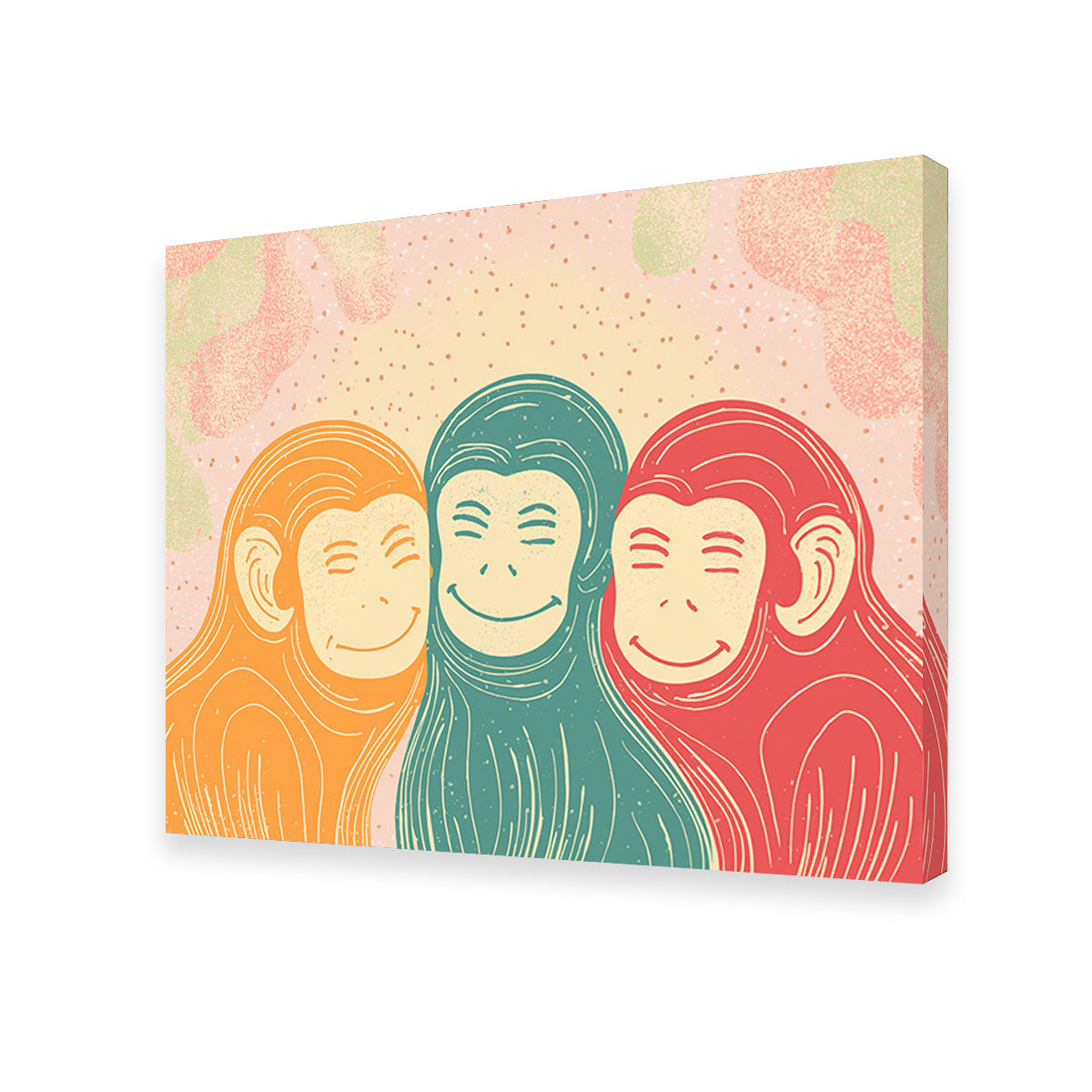 Three Monkeys Art Print Wall Art