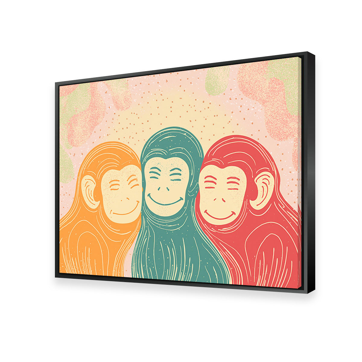 Three Monkeys Art Print Wall Art