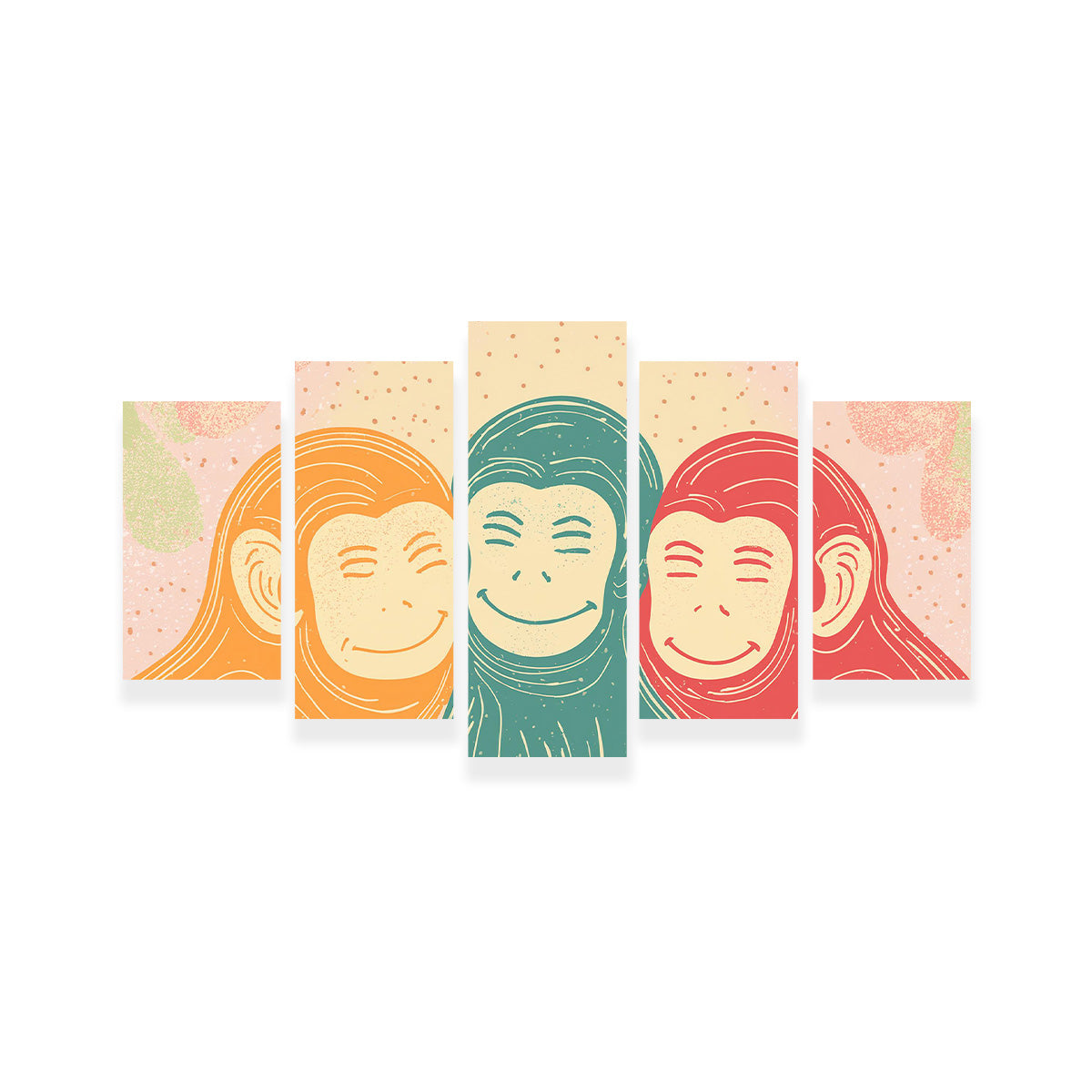 Three Monkeys Art Print Wall Art
