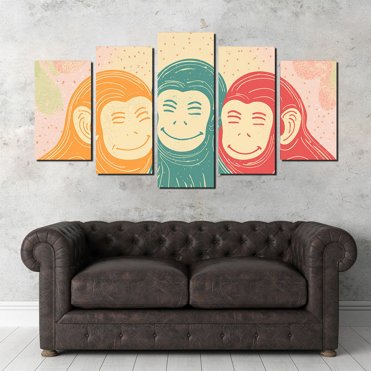 Three Monkeys Art Print Wall Art