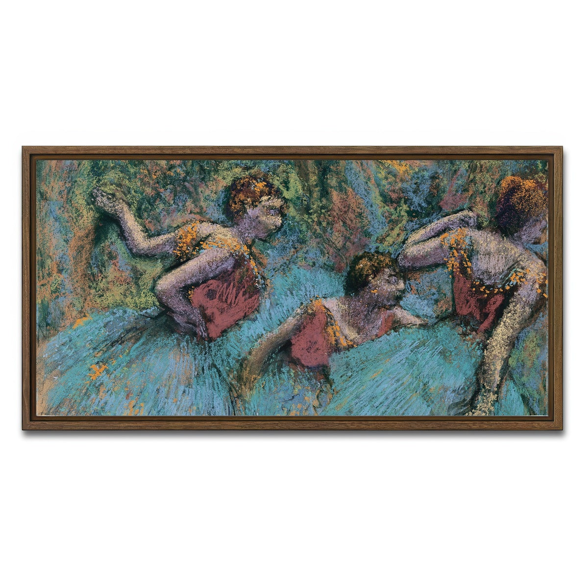 AUTO-MOCKUP WHITE | Three Dancers | 1 Piece | Walnut Framed Canvas | group=2x1