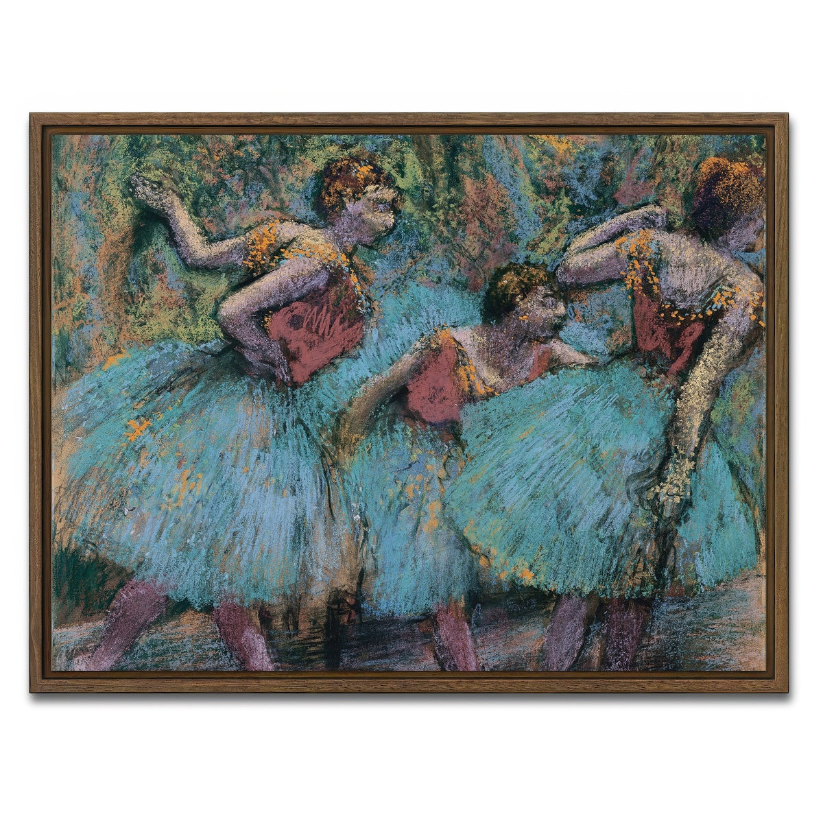 AUTO-MOCKUP WHITE | Three Dancers | 1 Piece | Walnut Framed Canvas | group=4x3