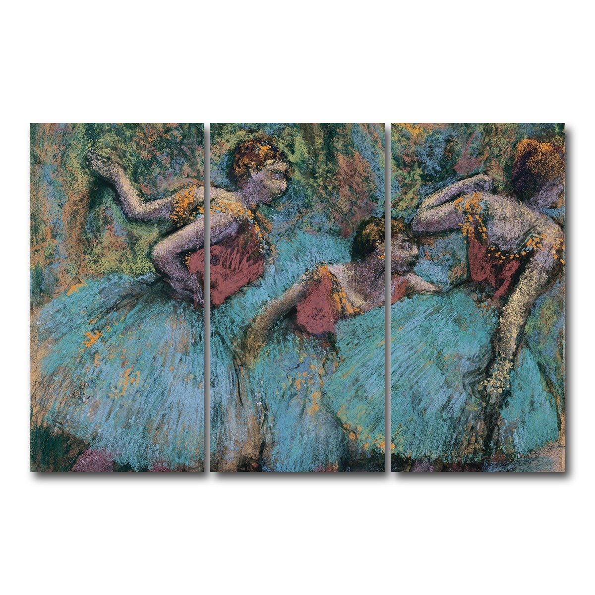 AUTO-MOCKUP WHITE | Three Dancers | 3 Piece | Gallery Wrap Canvas | group=12x24