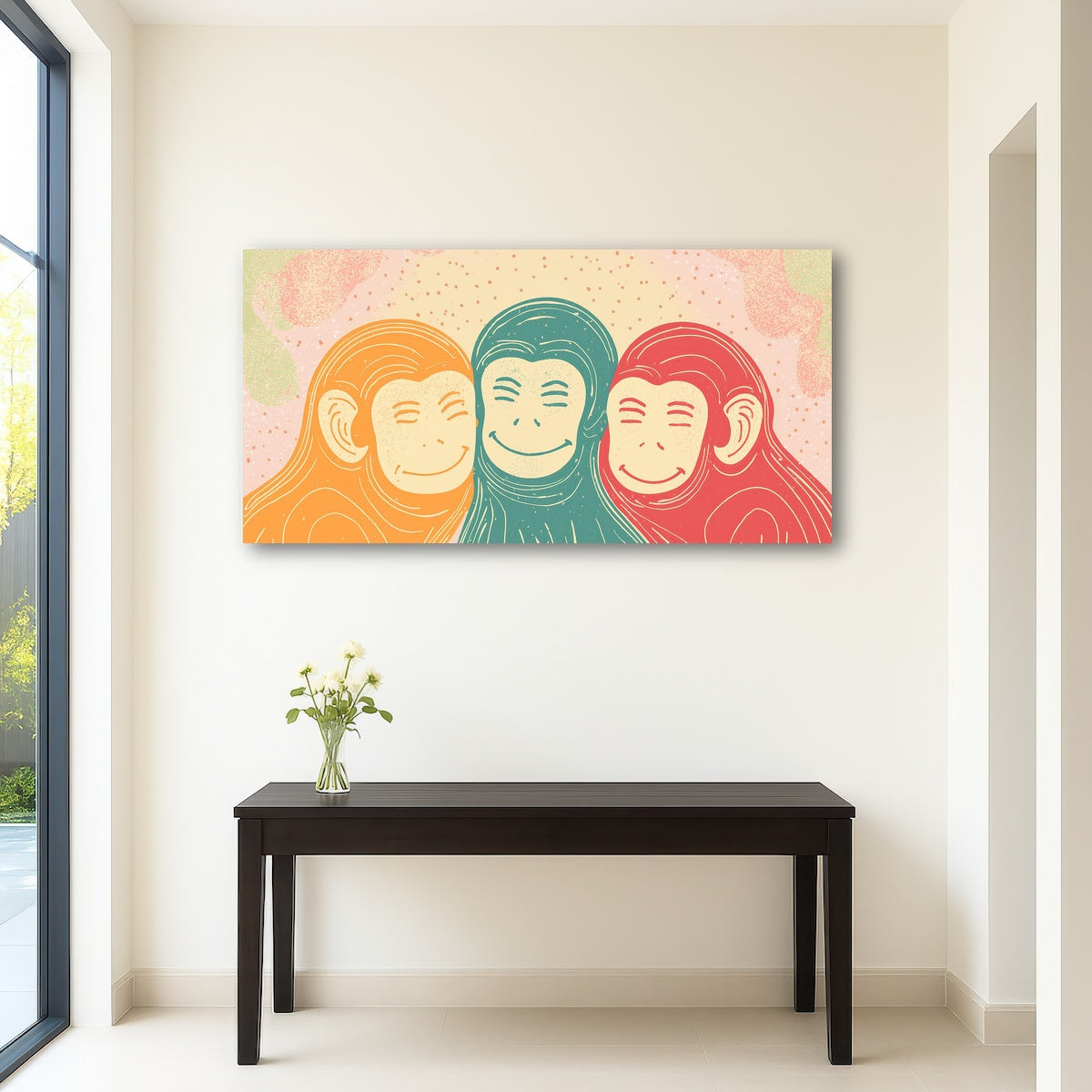 AUTO-MOCKUP ROOM | Three Monkeys Art Print