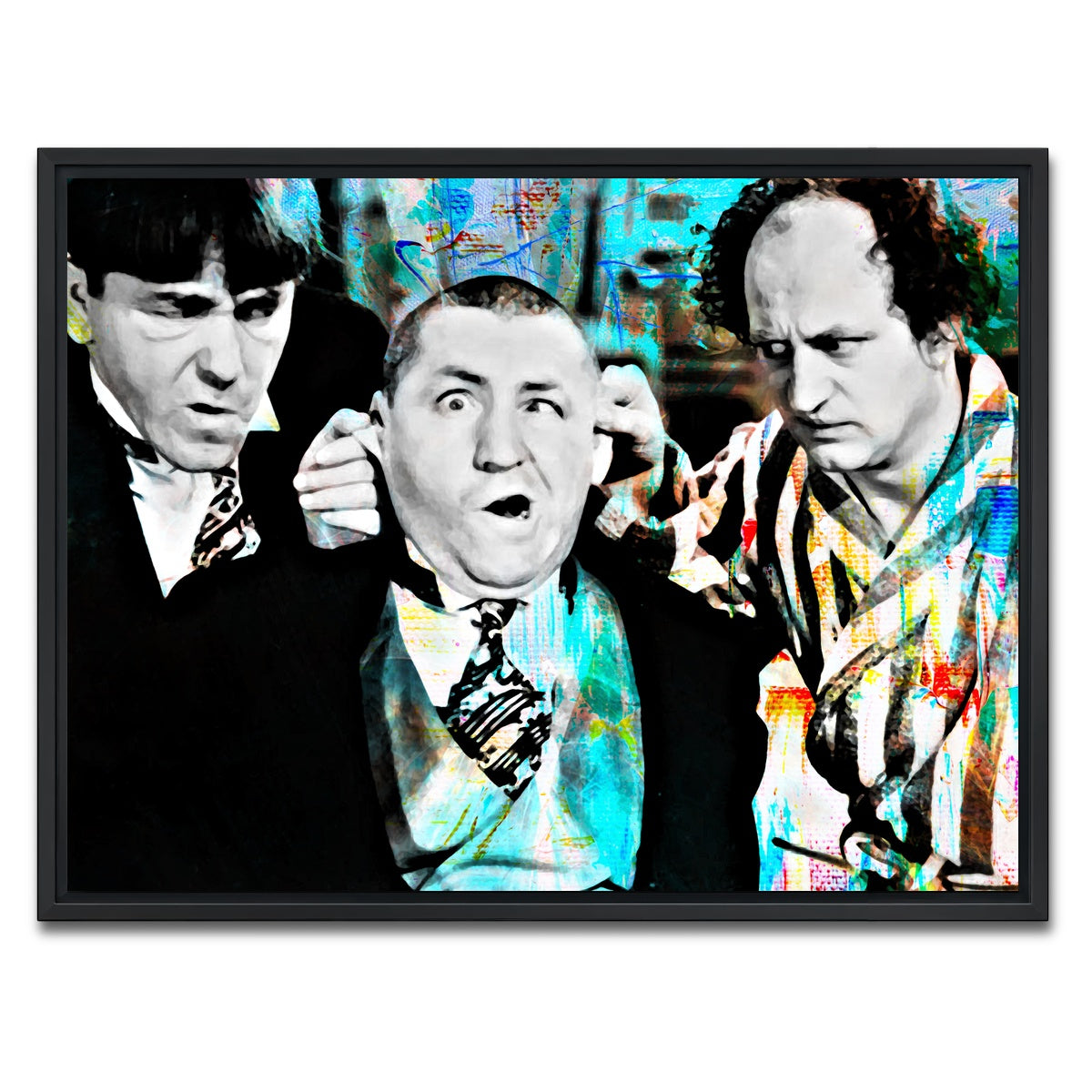 AUTO-MOCKUP WHITE | Three Stooges | 1 Piece | Black Framed Canvas | group=4x3