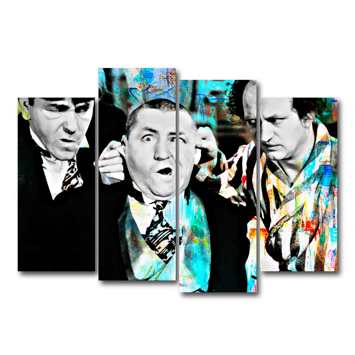 AUTO-MOCKUP WHITE | Three Stooges | 4 Piece | Gallery Wrap Canvas | group=4_normal