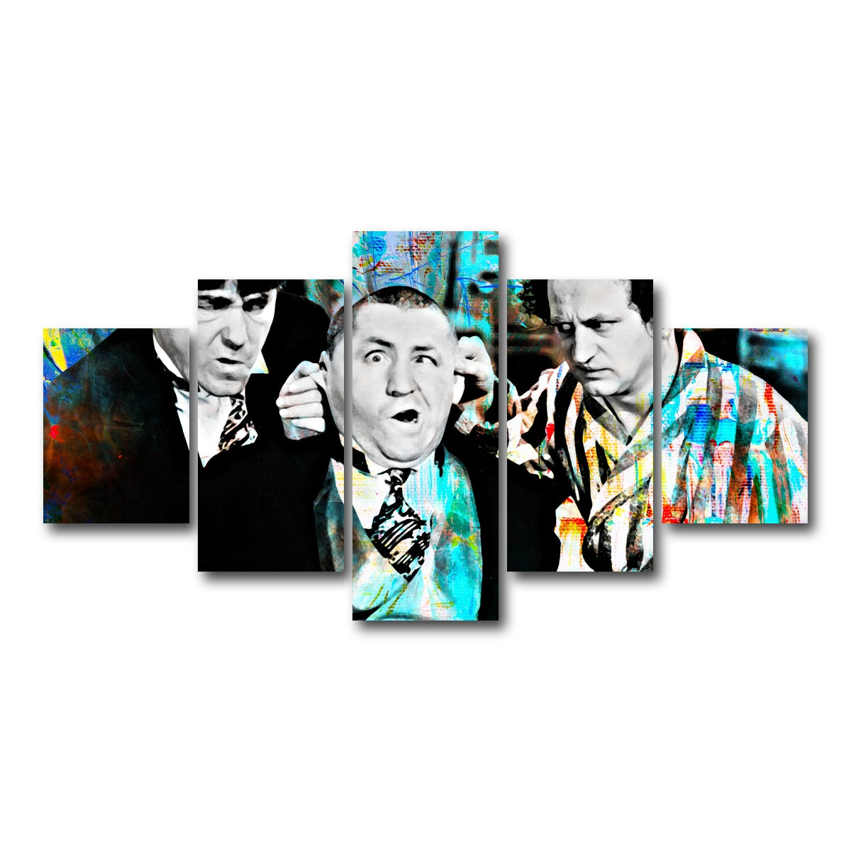 AUTO-MOCKUP WHITE | Three Stooges | 5 Piece | Gallery Wrap Canvas | group=5_short