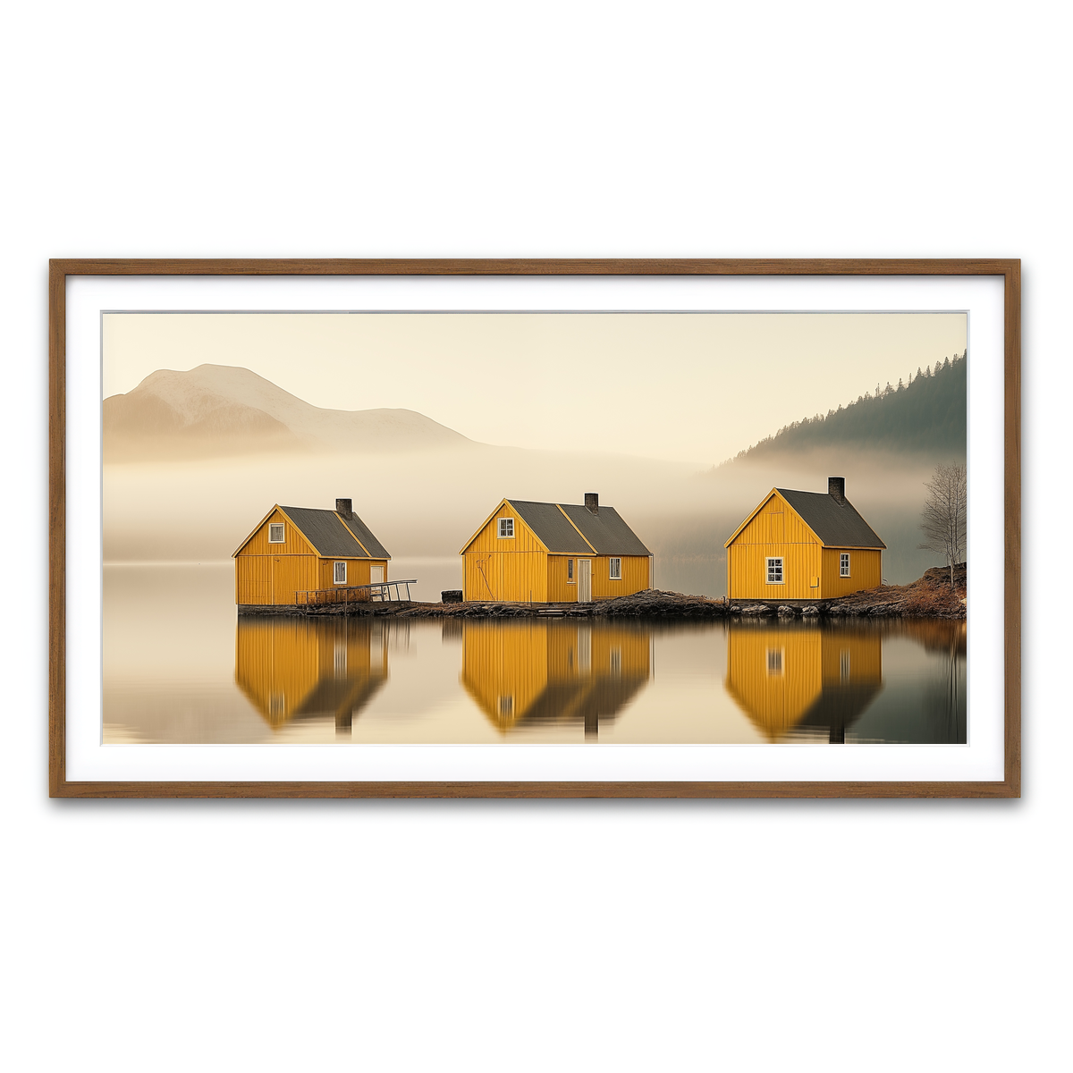 Framed Print 2x1 Walnut