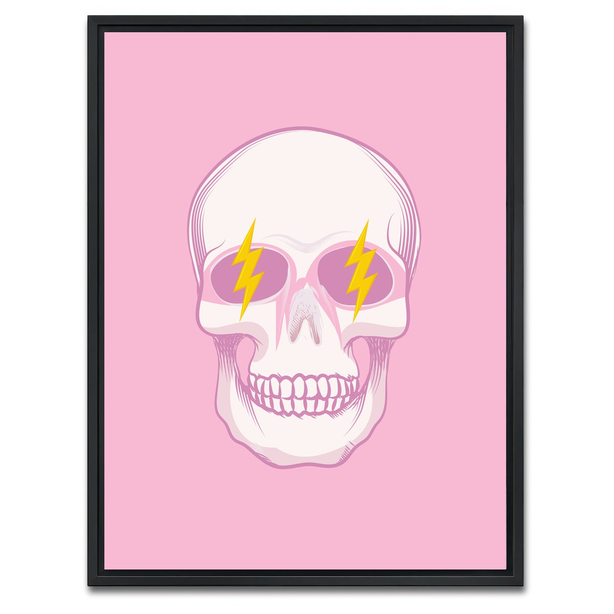 AUTO-MOCKUP WHITE | Thrill Groovy Skull | 1 Piece | Black Framed Canvas | group=3x4