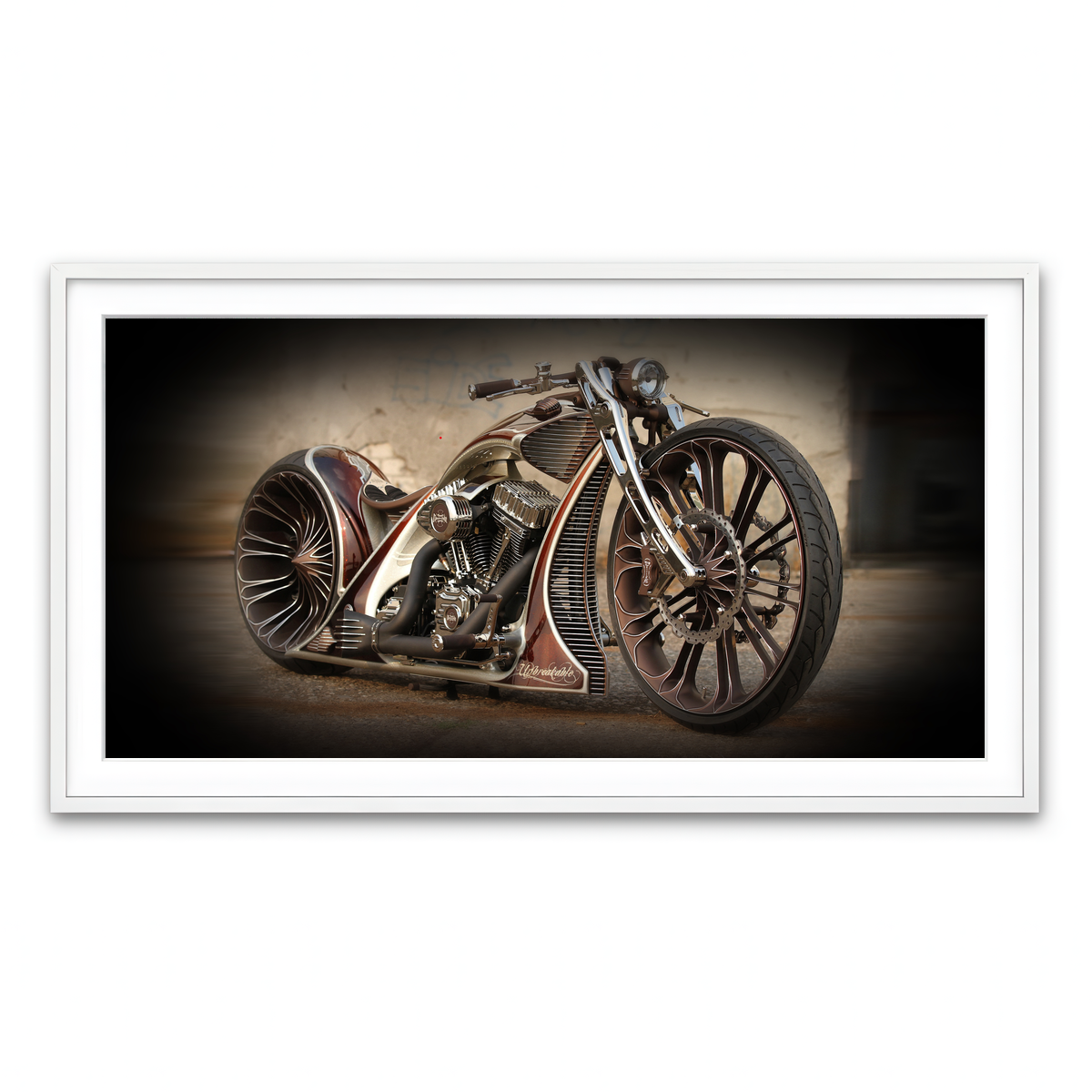 Framed Print 2x1 White