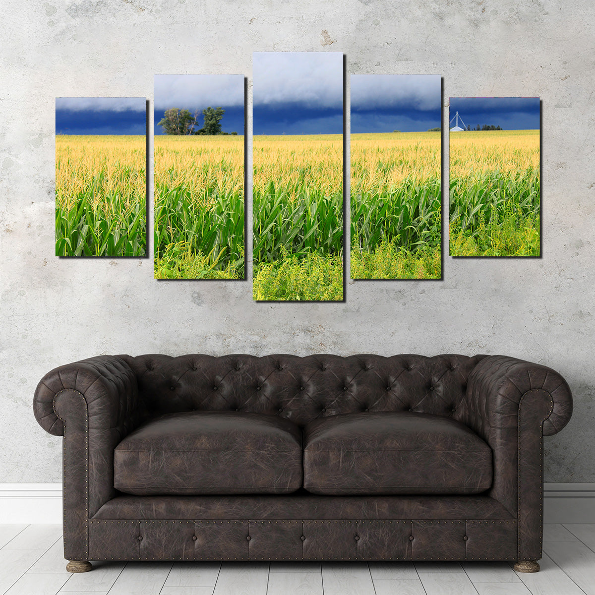 Thunderstorm Over Illinois Cornfield Wall Art