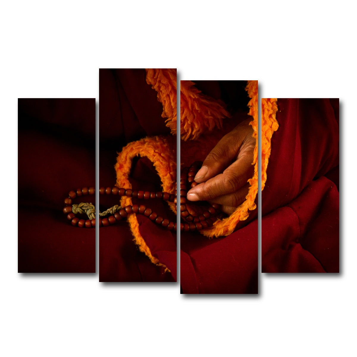 AUTO-MOCKUP WHITE | Tibetan Lama prayer beads | 4 Piece | Gallery Wrap Canvas | group=4_normal