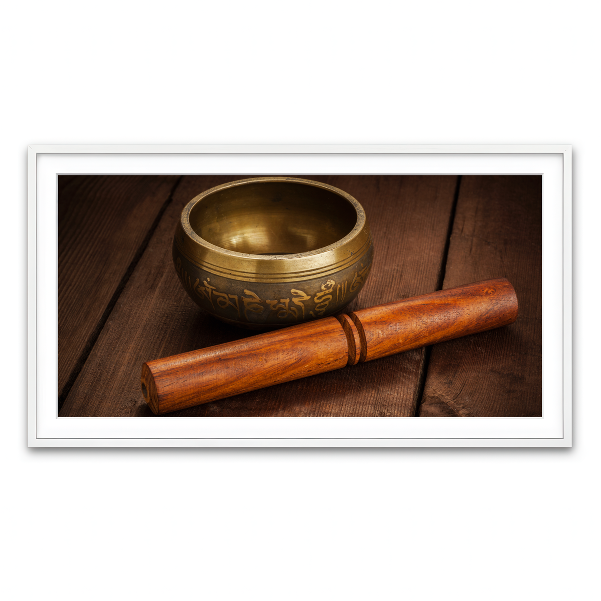 Framed Print 2x1 White