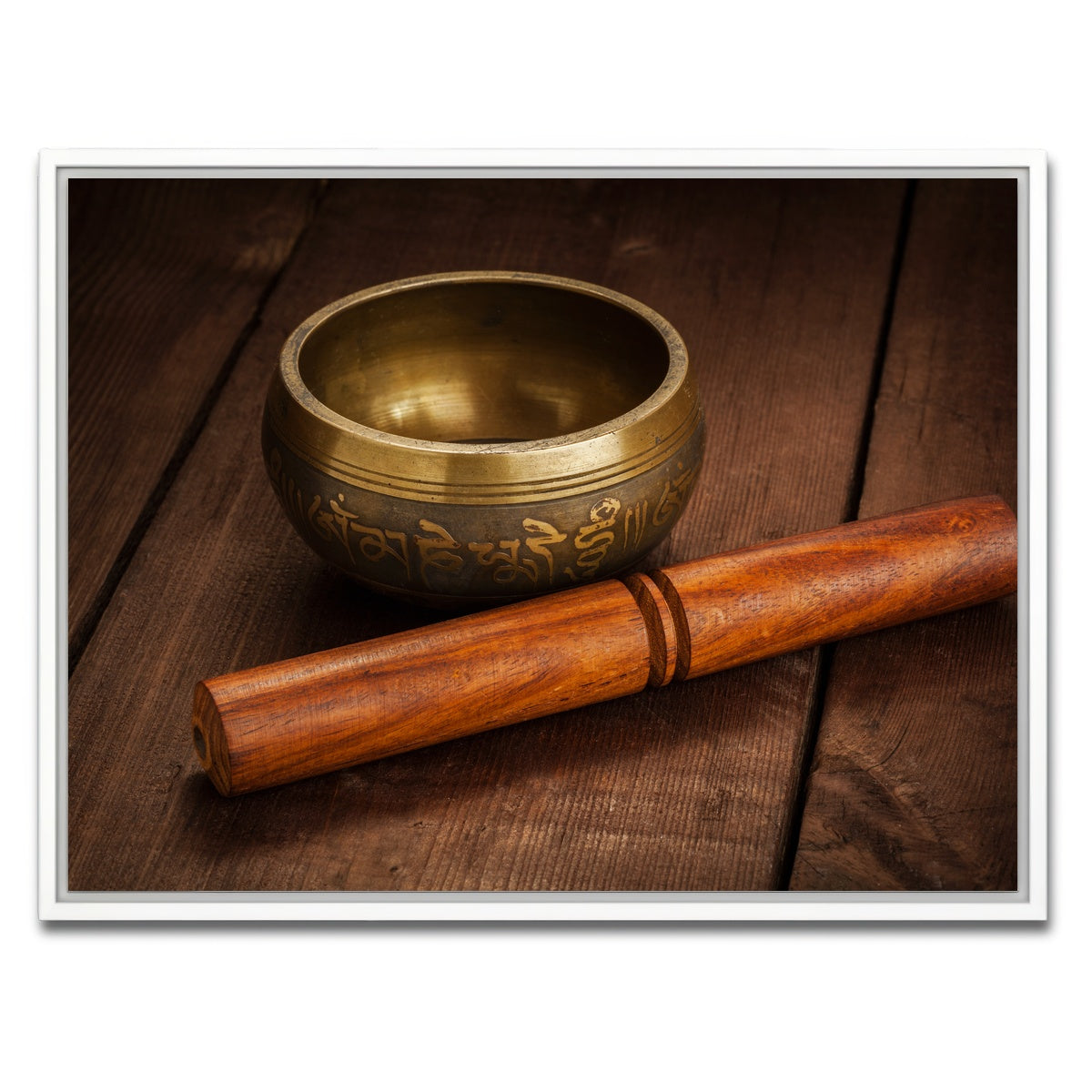 AUTO-MOCKUP WHITE | Tibetan singing bowl | 1 Piece | White Framed Canvas | group=4x3