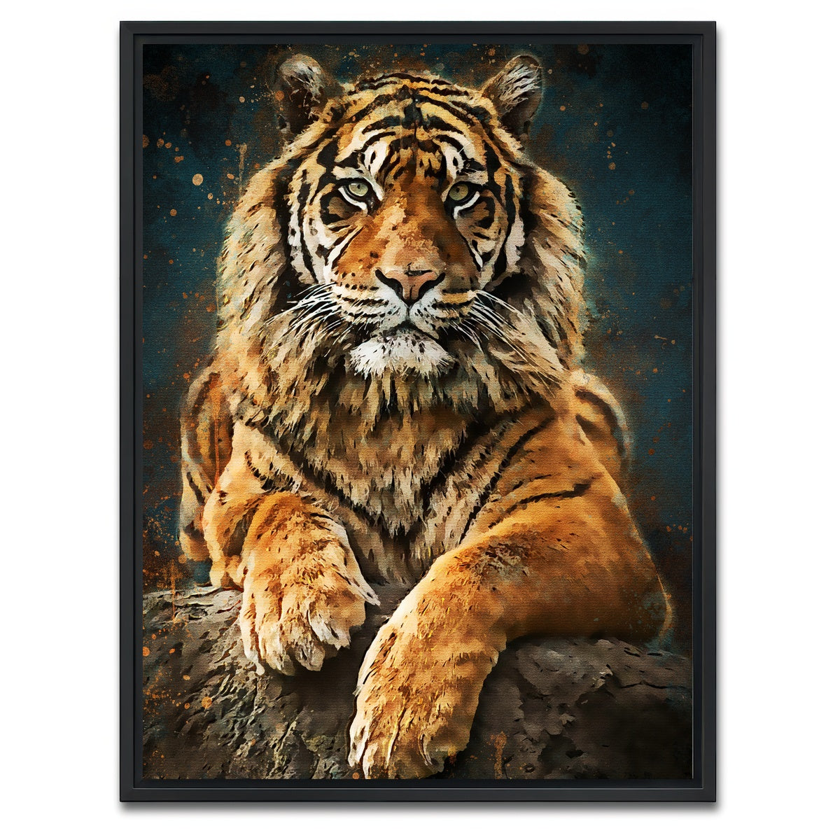AUTO-MOCKUP WHITE | Tiger4444 | 1 Piece | Black Framed Canvas | group=3x4