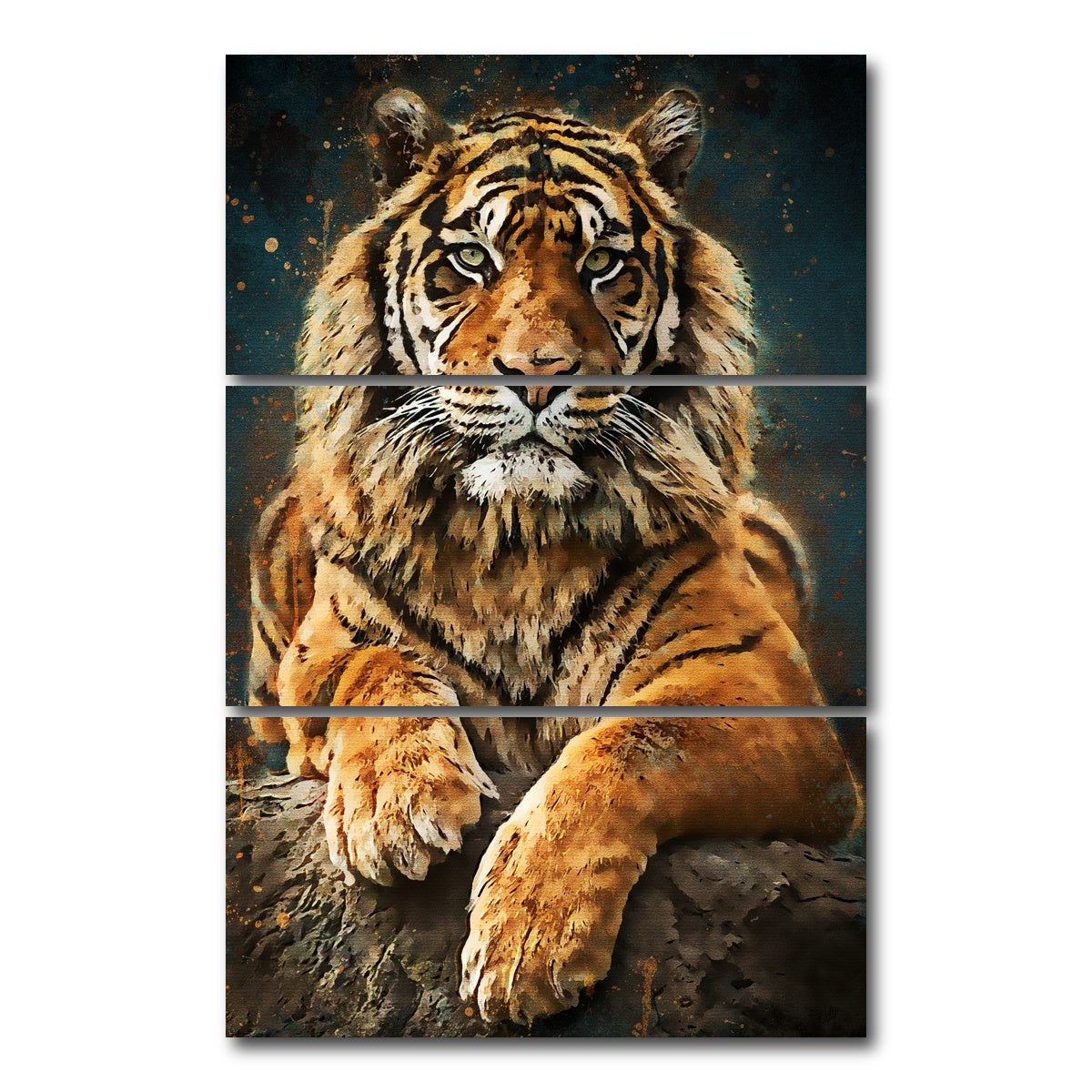 AUTO-MOCKUP WHITE | Tiger4444 | 3 Piece | Gallery Wrap Canvas | group=12x24_stacked