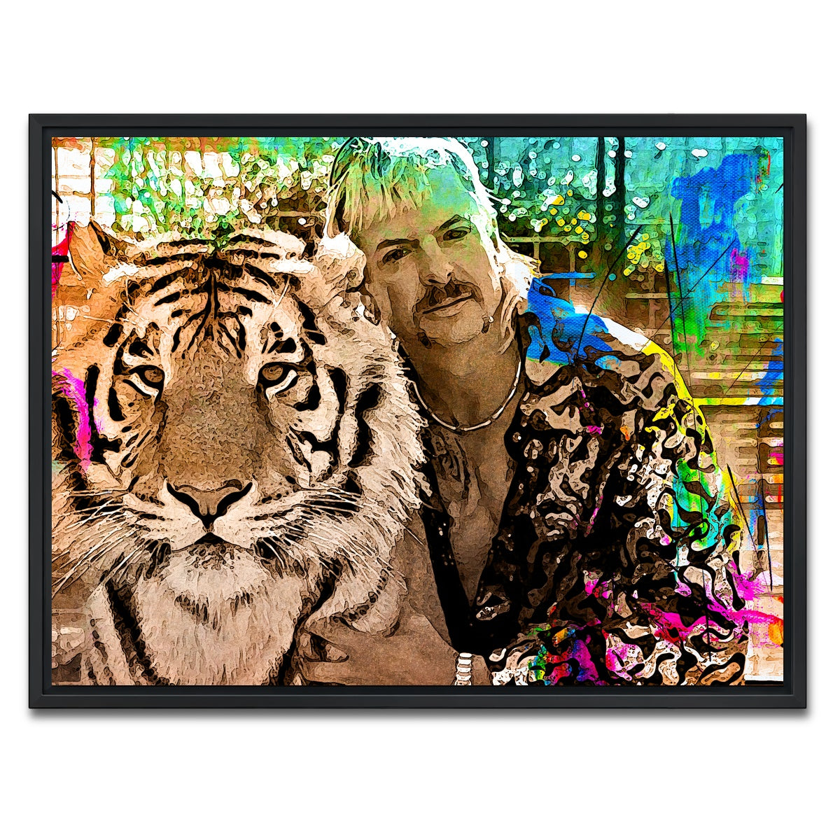 AUTO-MOCKUP WHITE | Tiger King | 1 Piece | Black Framed Canvas | group=4x3