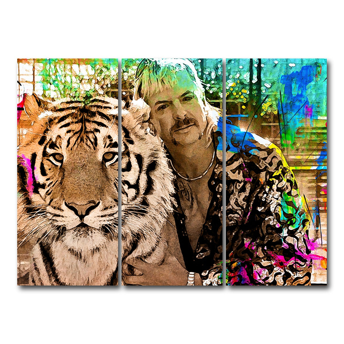 AUTO-MOCKUP WHITE | Tiger King | 3 Piece | Gallery Wrap Canvas | group=8x18