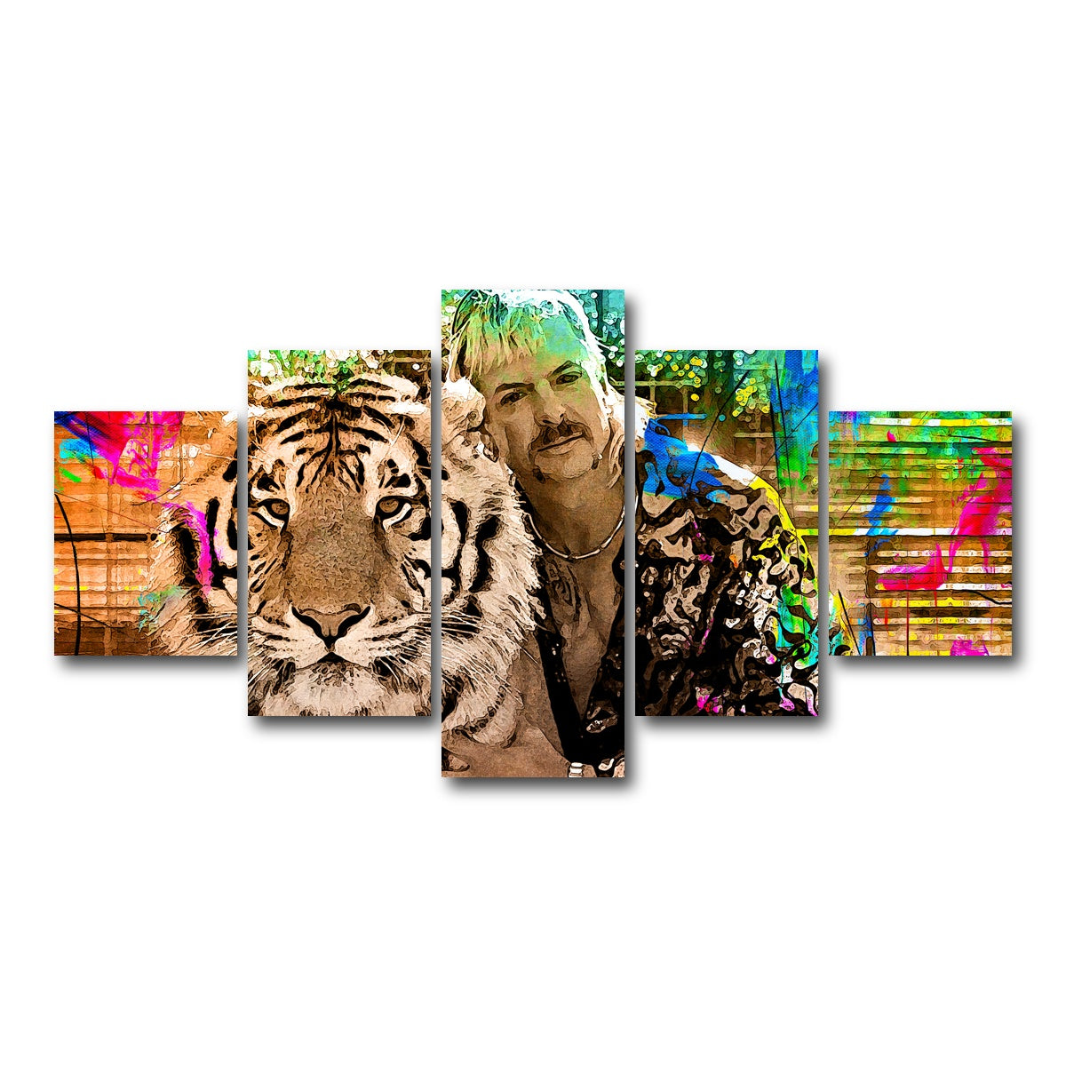 AUTO-MOCKUP WHITE | Tiger King | 5 Piece | Gallery Wrap Canvas | group=5_short