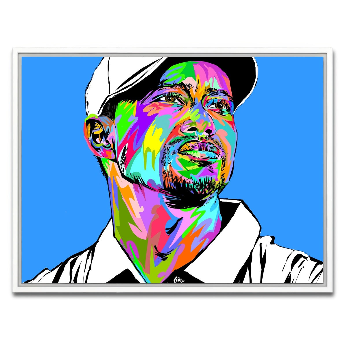 AUTO-MOCKUP WHITE | Tiger Woods | 1 Piece | White Framed Canvas | group=4x3