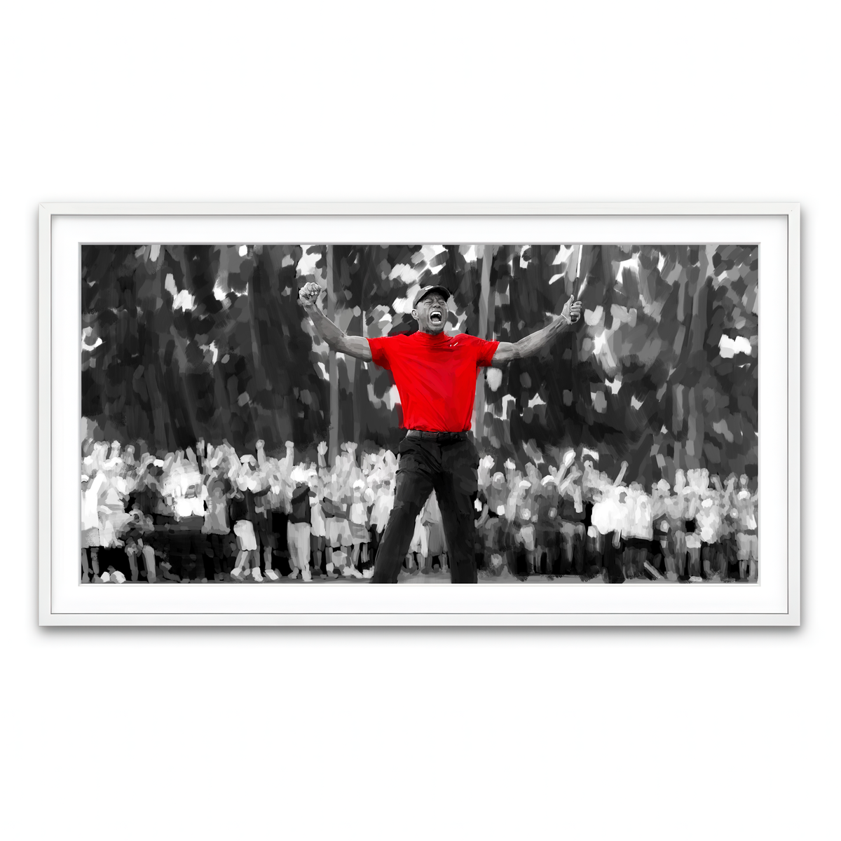 Framed Print 2x1 White