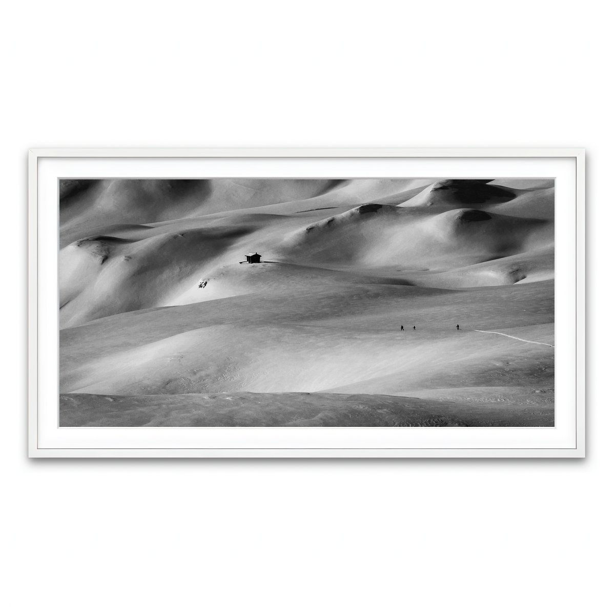 Framed Print 2x1 White
