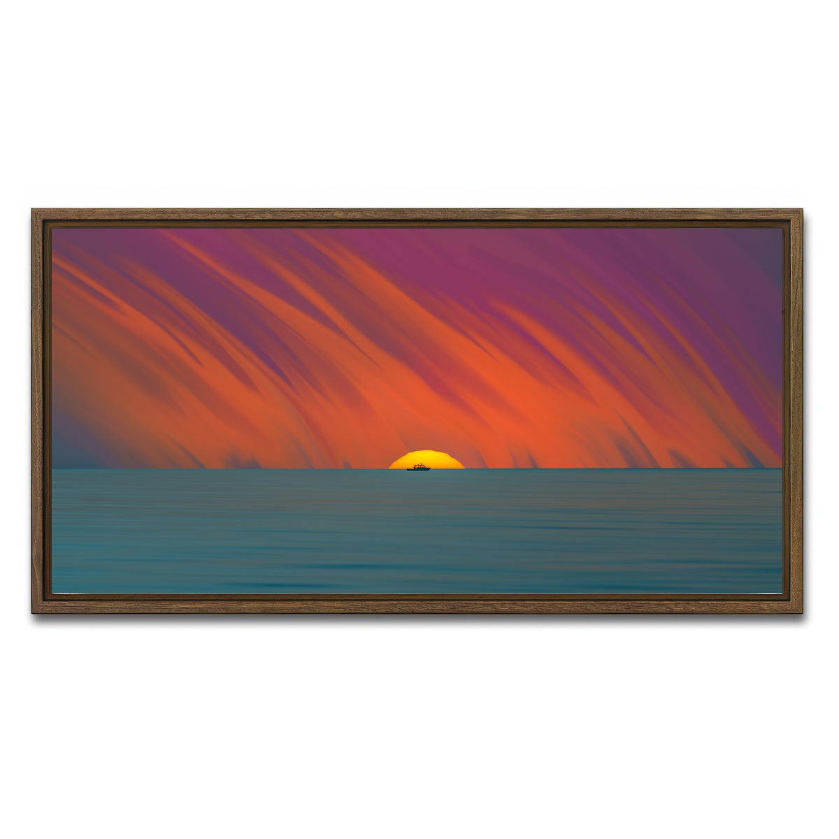 AUTO-MOCKUP WHITE | Time To Go | 1 Piece | Walnut Framed Canvas | group=2x1