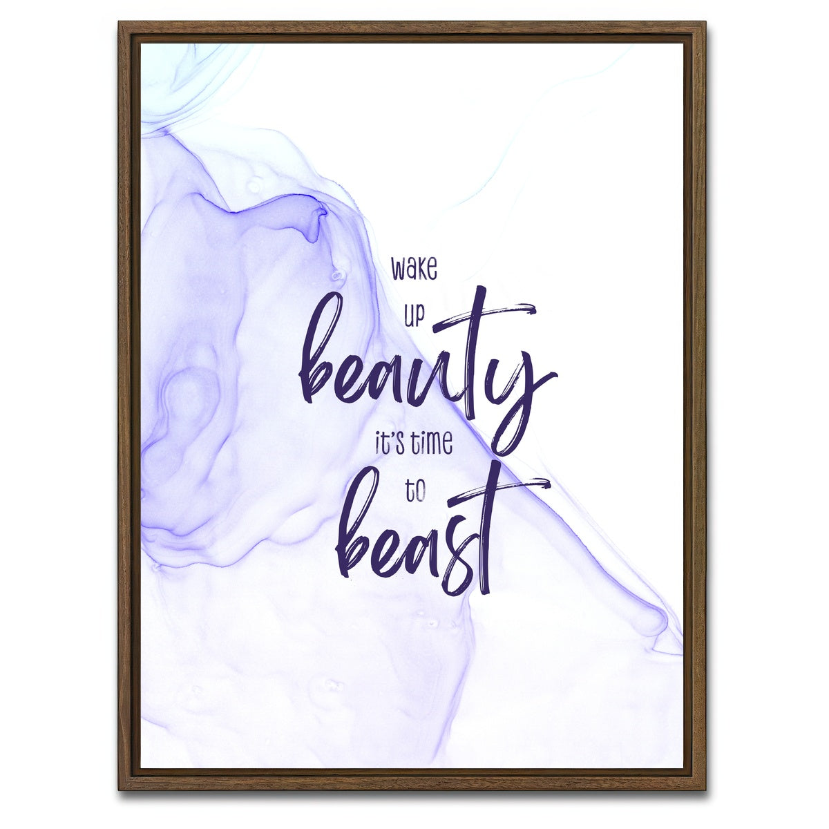 AUTO-MOCKUP WHITE | Time to Beast | 1 Piece | Walnut Framed Canvas | group=3x4