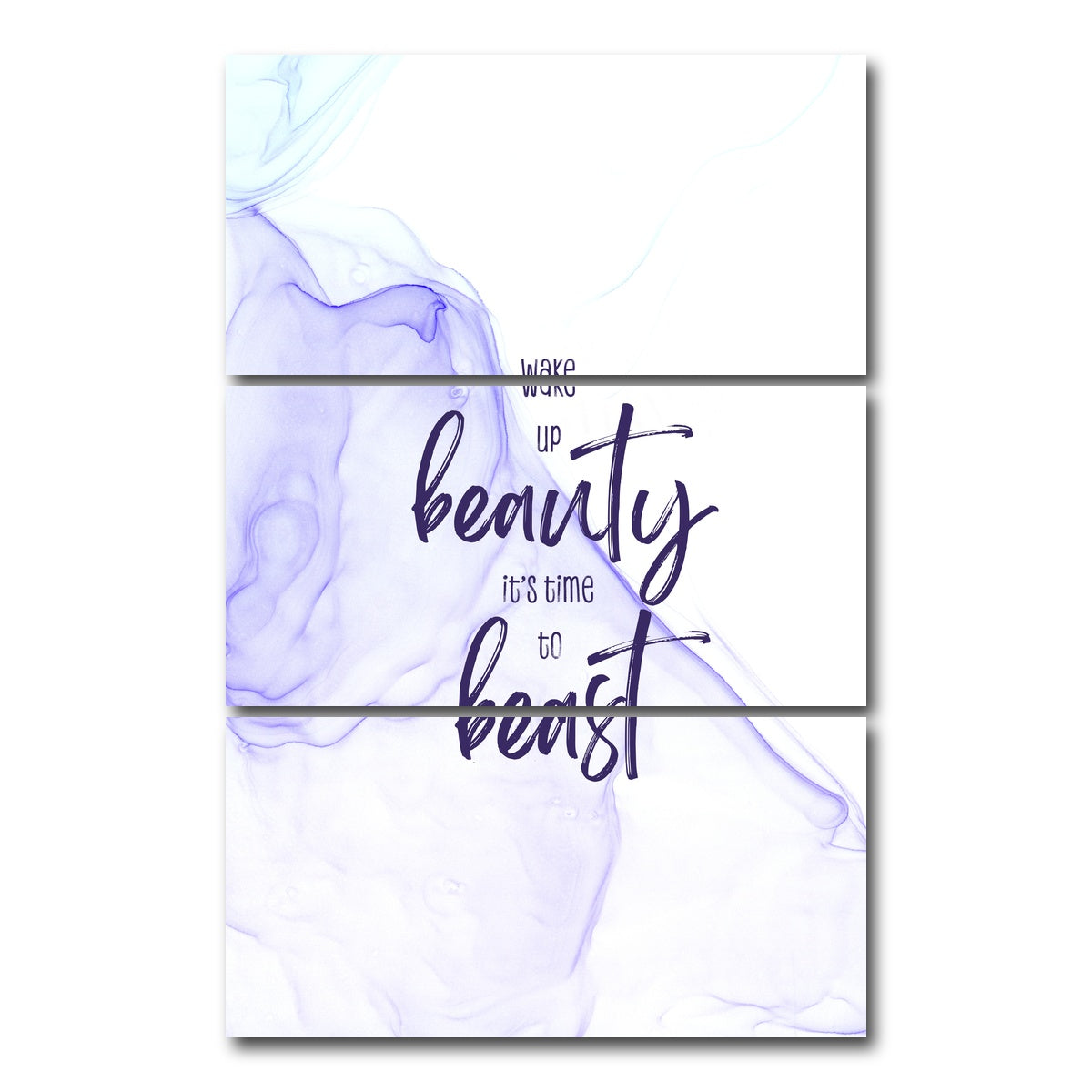 AUTO-MOCKUP WHITE | Time to Beast | 3 Piece | Gallery Wrap Canvas | group=12x24_stacked