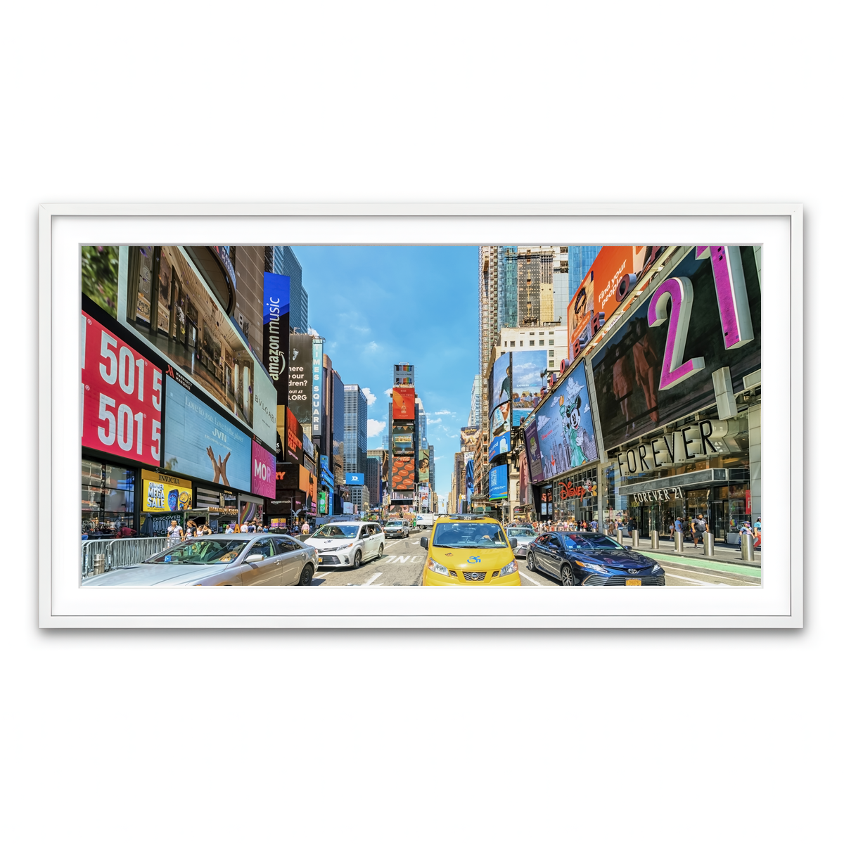 Framed Print 2x1 White