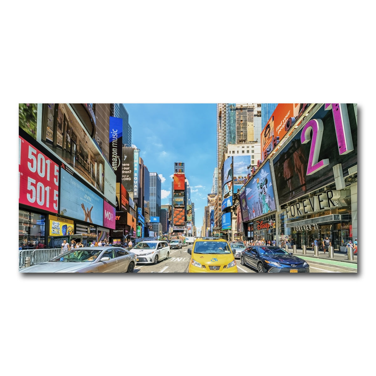 AUTO-MOCKUP WHITE | Times Square | 1 Piece | Gallery Wrap Canvas | group=2x1