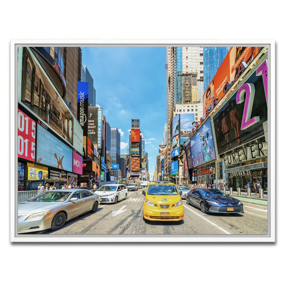 AUTO-MOCKUP WHITE | Times Square | 1 Piece | White Framed Canvas | group=4x3