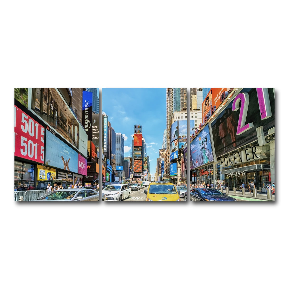 AUTO-MOCKUP WHITE | Times Square | 3 Piece | Gallery Wrap Canvas | group=18x24