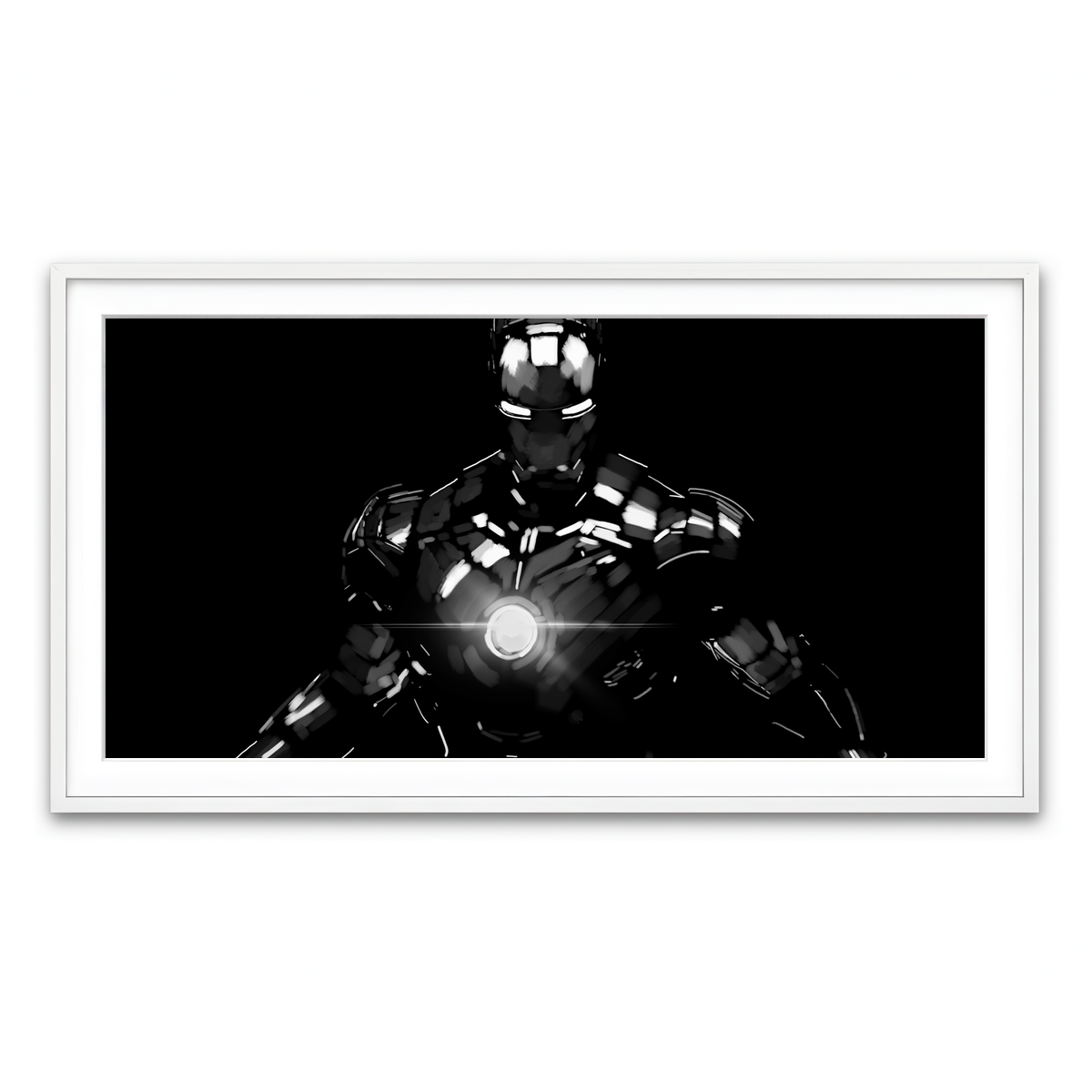 Framed Print 2x1 White